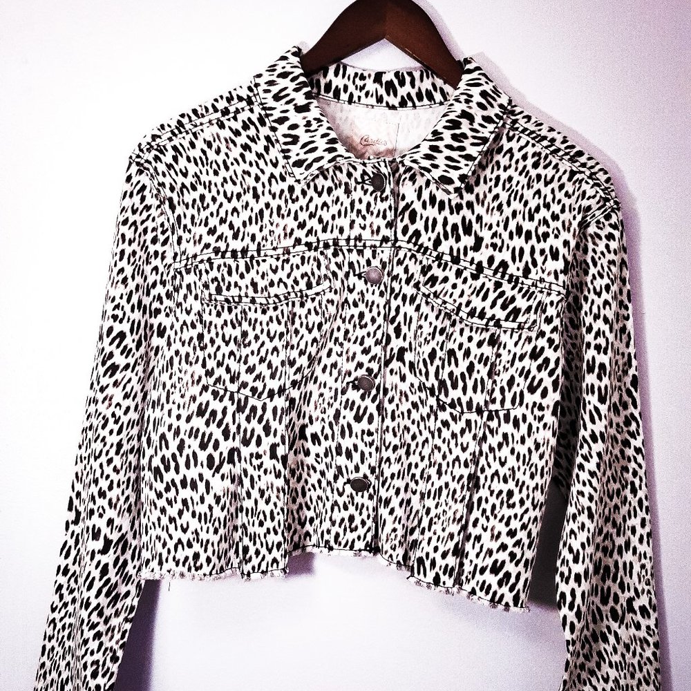 denim jacket cheatah print